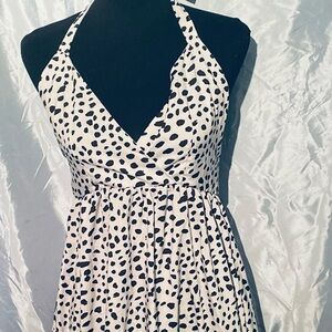 Size S Dalmation Halter Dress